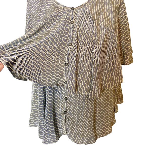 MiH jeans silk billowy tiered ruffle top Anthro - Picture 3 of 6